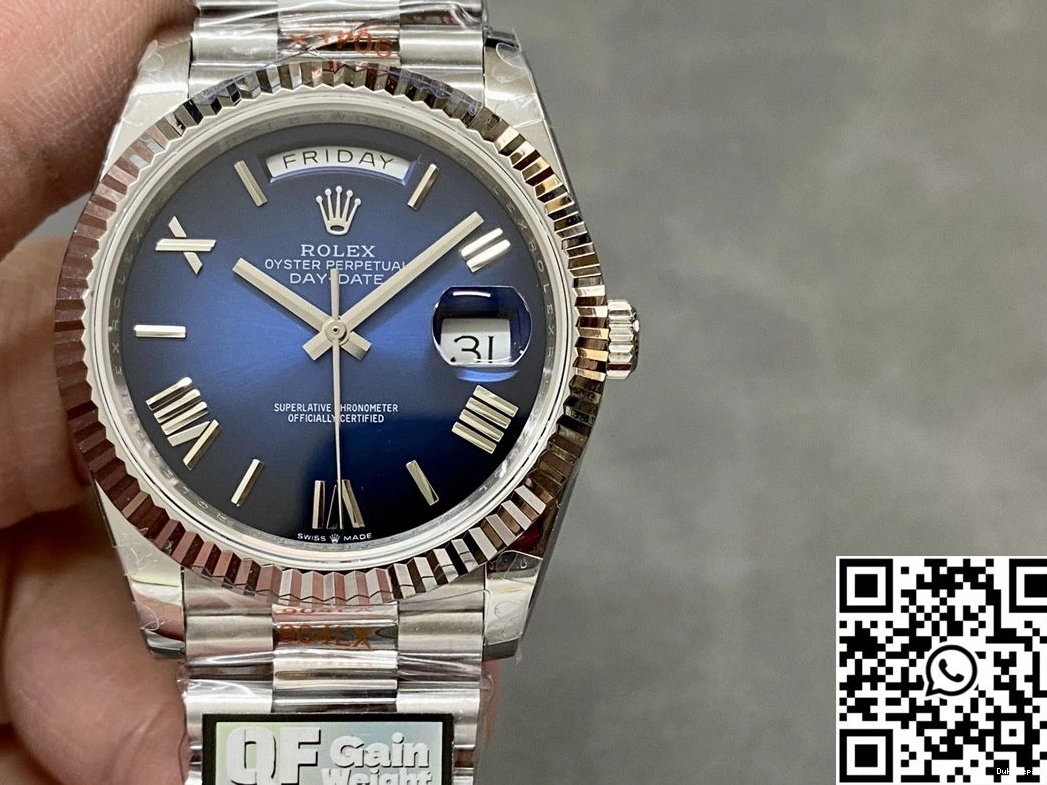 Blue Date Dial 228239-0076 Day Rolex Steel v5 QF Factory Tungsten Deep 0416